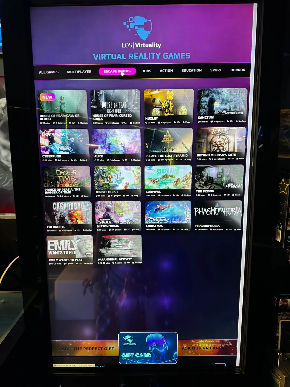 Los Virtuality lobby